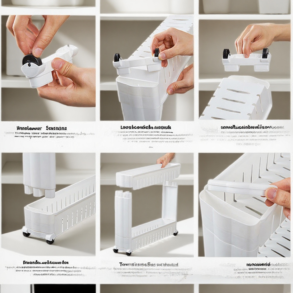 Regál s více policemi na koření a drobnosti