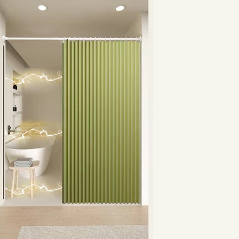 접이식 무타공 투명 샤워 커튼