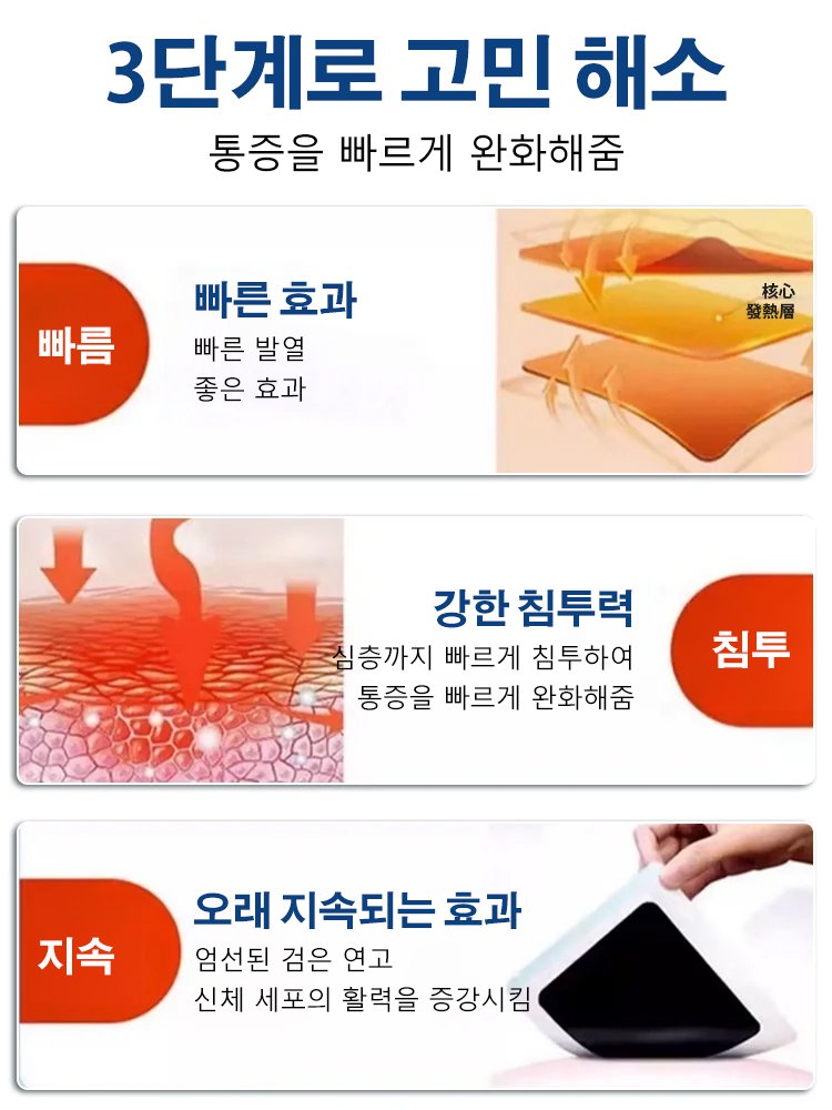 요추 관절 찜질 패치