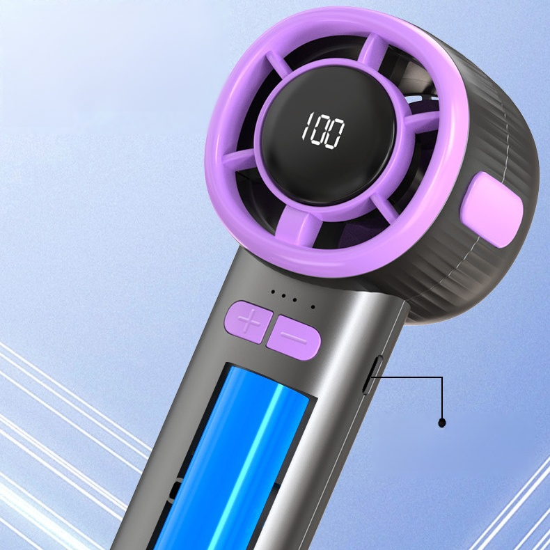 Mini portable turbocharged handheld fan