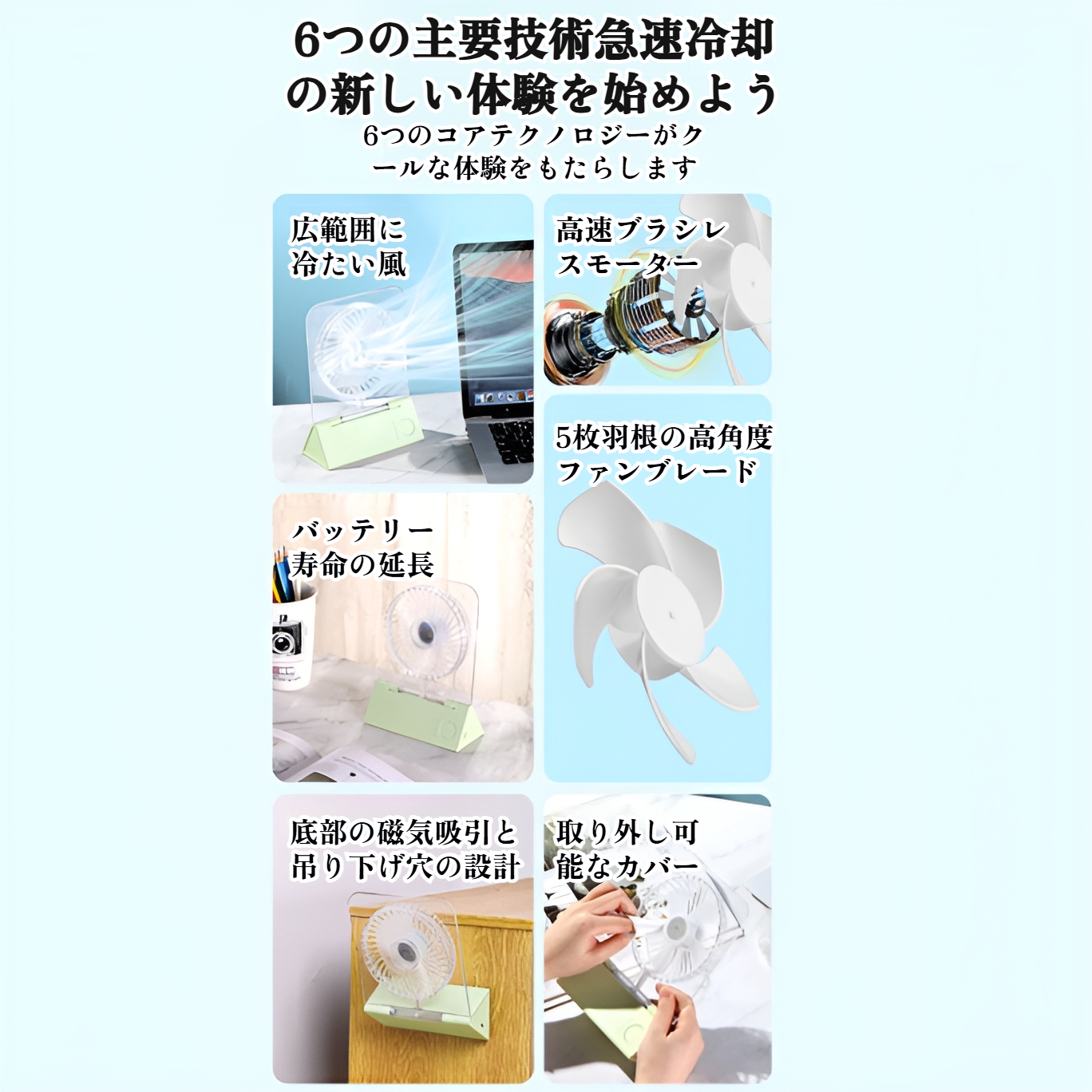 USB扇風機 静音 卓上扇風機 4段階風量調節 26db超低騒音 USB給電式 携帯扇風機 小型扇風機 軽量 ミニ扇風機 デスクファン 熱中症予防対策 職場/自宅/学校/車に適用 扇風機 卓上