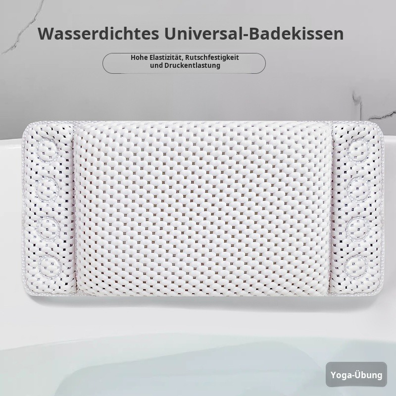 Badewannenkissen, Rückenkissen, Saugnapf, Badezimmerkissen, kleines Hotelbadewannenkissen, rutschfes
