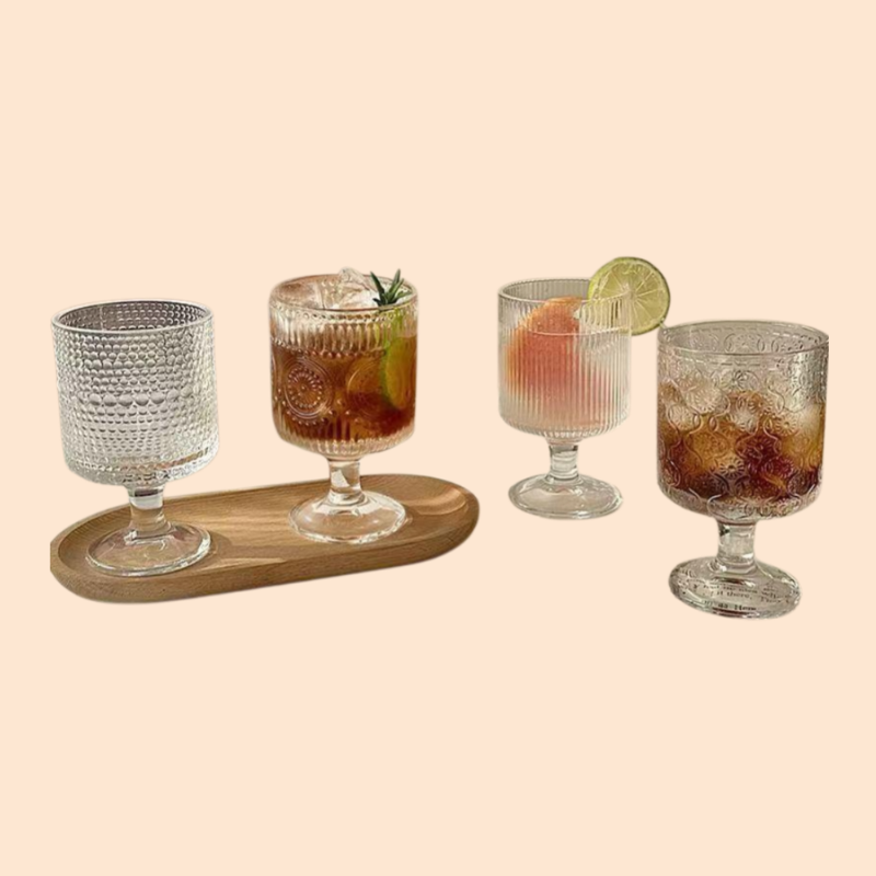 ホットワイン用クリスマスカクテル向けひまわりデザインワイングラス