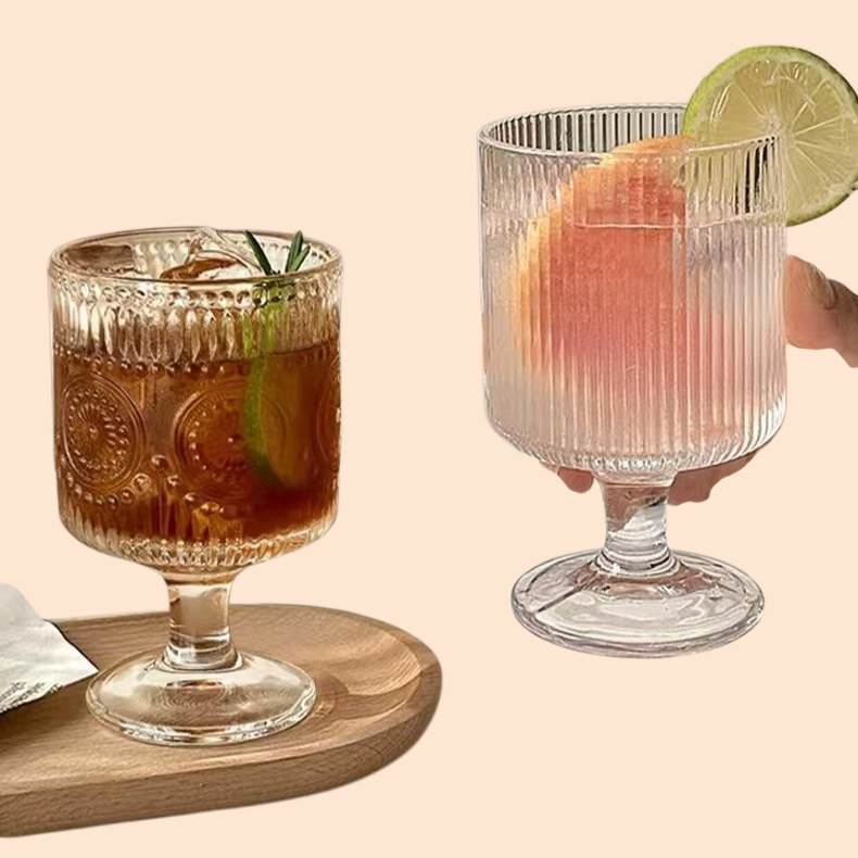 ホットワイン用クリスマスカクテル向けひまわりデザインワイングラス