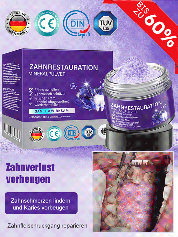 【Zahnpflege-Regeneration】Zahnreparatur und Aufhellung mit mineralischem Zahnpulver