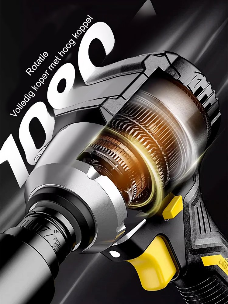 Grote koppel lithium-ion slagmoersleutel