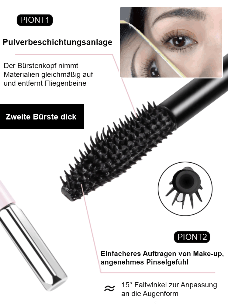 【Augen vergrößern】Wasserfeste doppelseitige Mascara