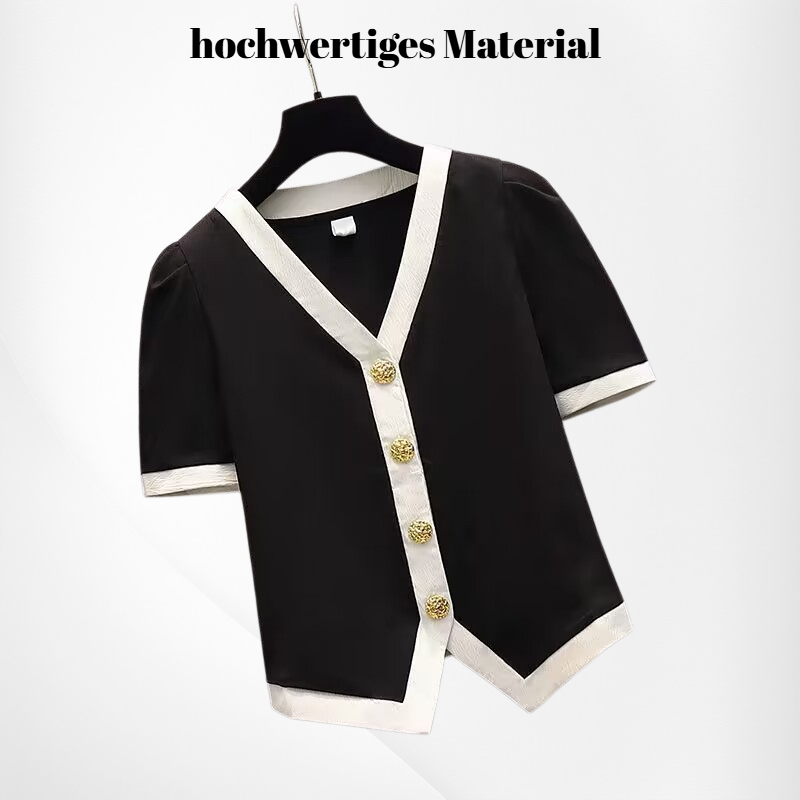 Modisches Hemd mit V-Ausschnitt, vielseitig tragbar