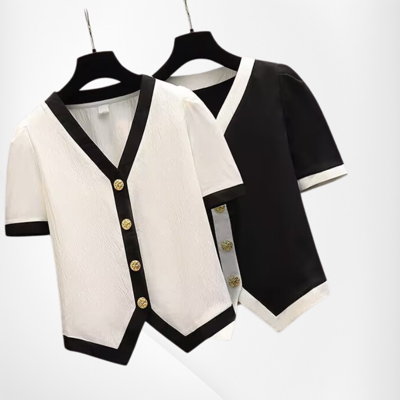 Modisches Hemd mit V-Ausschnitt, vielseitig tragbar