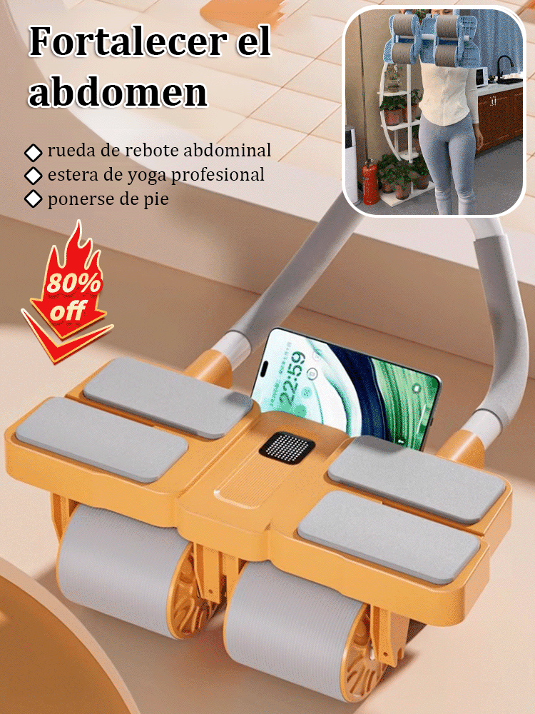 Rueda de abdominales con rebote automático de cuatro ruedas - Versión mejorada