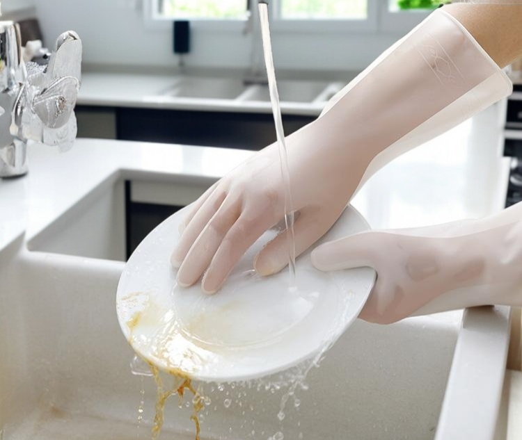 손을 보호하는 주방 방수 청소 장갑
