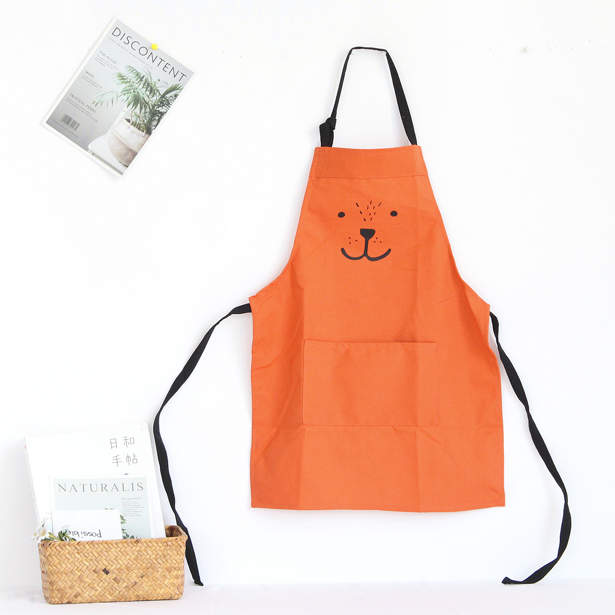 コットン親子エプロンかわいい子供赤ちゃん大人用エプロンクリエイティブ表現プリント柄ノースリーブエプロン