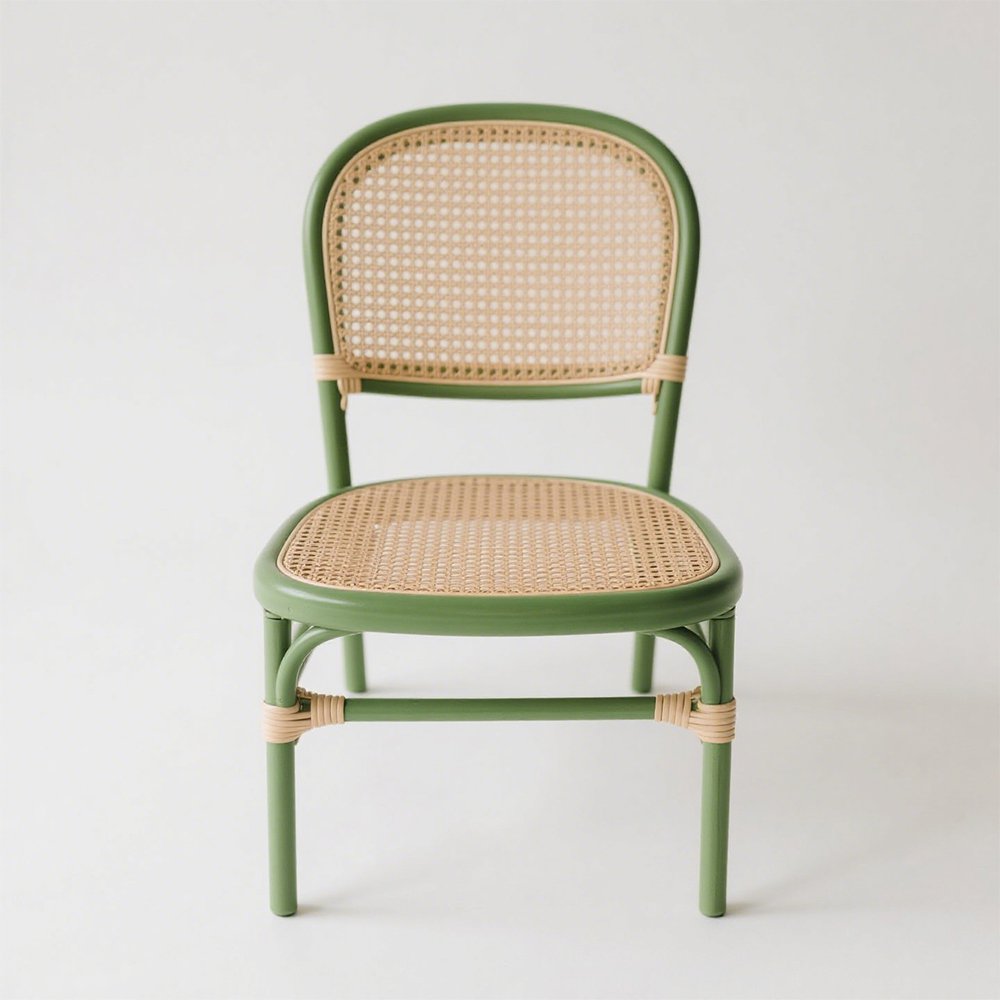 Severská židle napodobující ratan v moderním interiéru