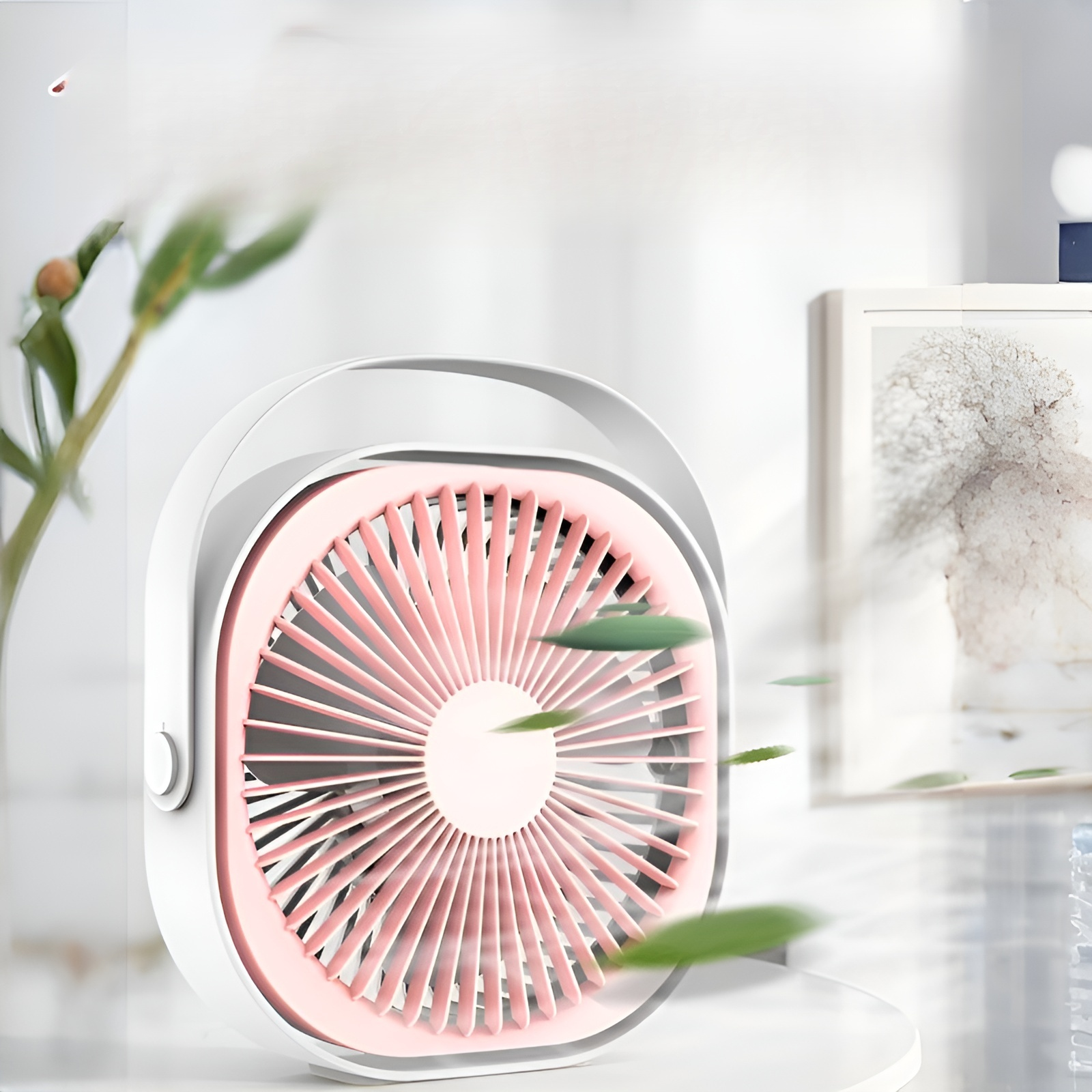 USB卓上扇風機 静音【2025卓上扇風機 USB給電式】360°角度調節可能 パワフル送風 ミニ扇風機 usbファン デスクファン 熱中症対策 オフィス/自宅/寝室/卓上/車