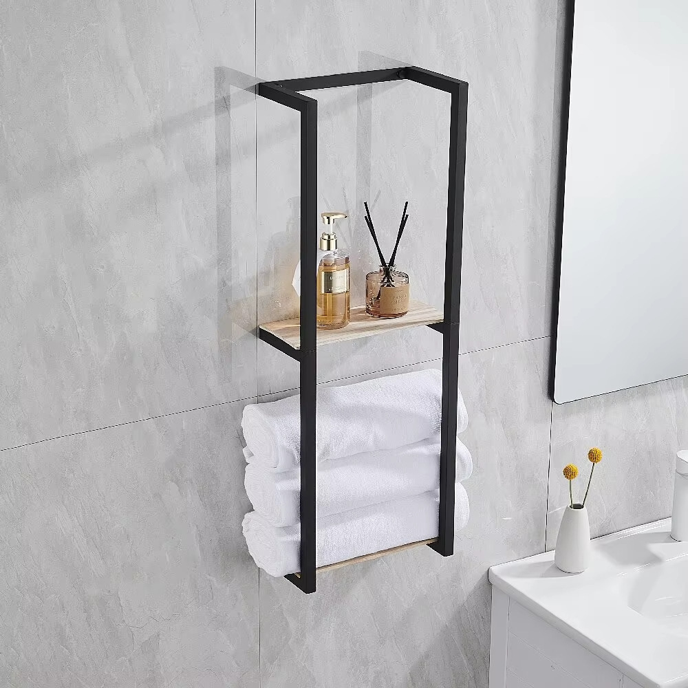 壁掛けタオルラック バスルーム シンプル トイレット ラック ペーパー タオル ラック