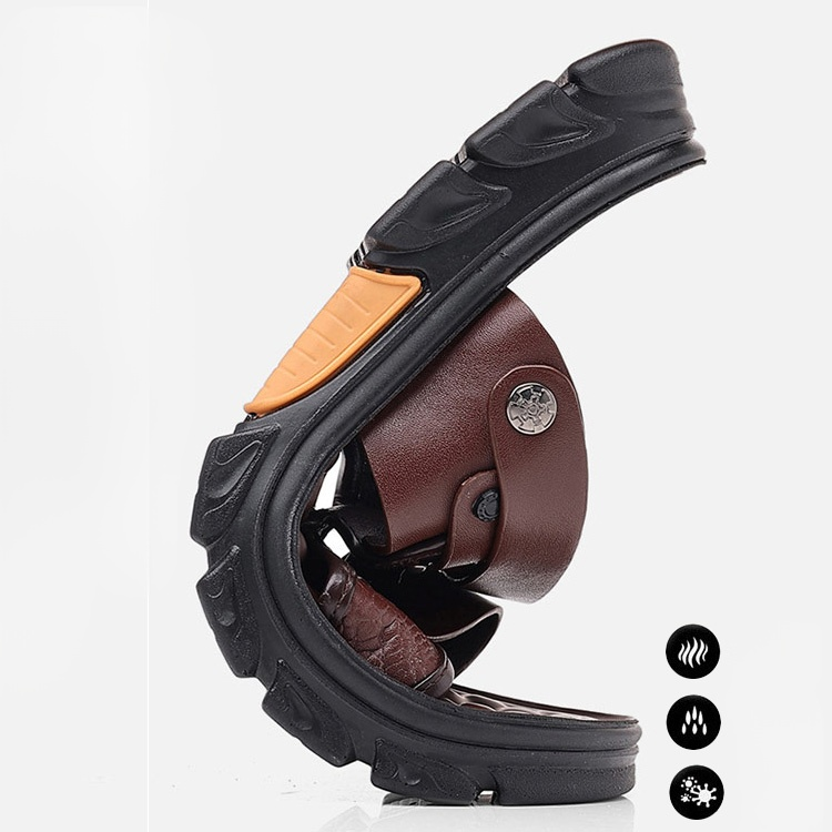 Sandales homme 2-en-1 motif crocodile pour extérieur