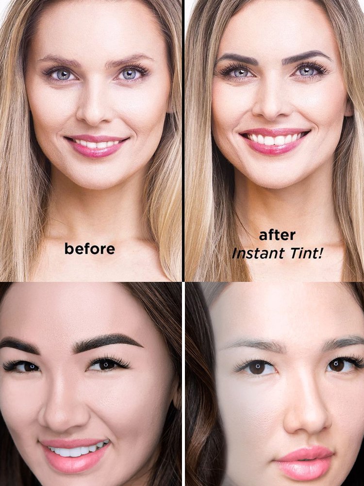 Head-mounted eyebrow card + stamp eyebrow powder set