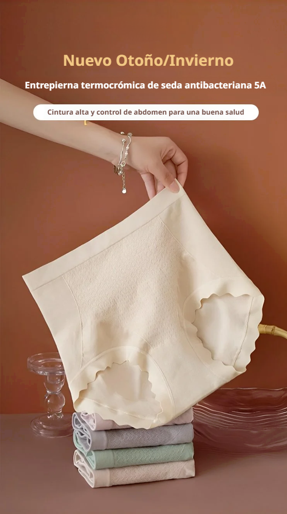 Braga de seda con efecto push-up, termosensible y antibacteriana