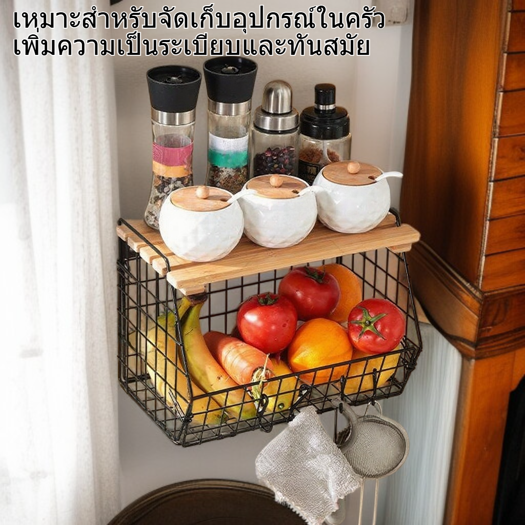 ห้องครัวติดผนังฟรีหมัดเหล็กศิลปะชั้นวางของไม้
