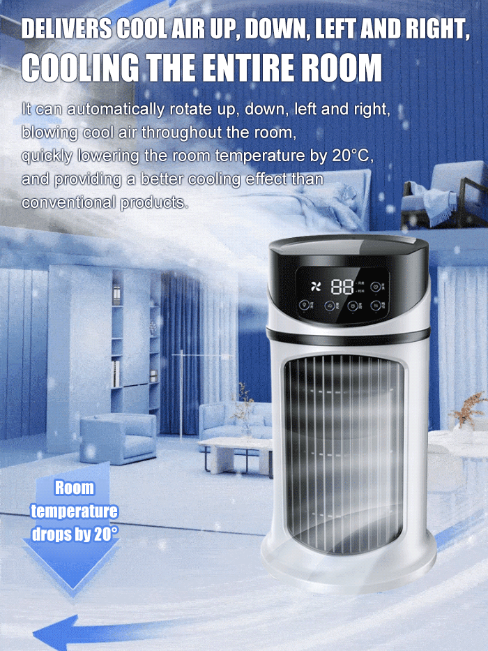 Quiet, compact air cooler with mist humidifier function