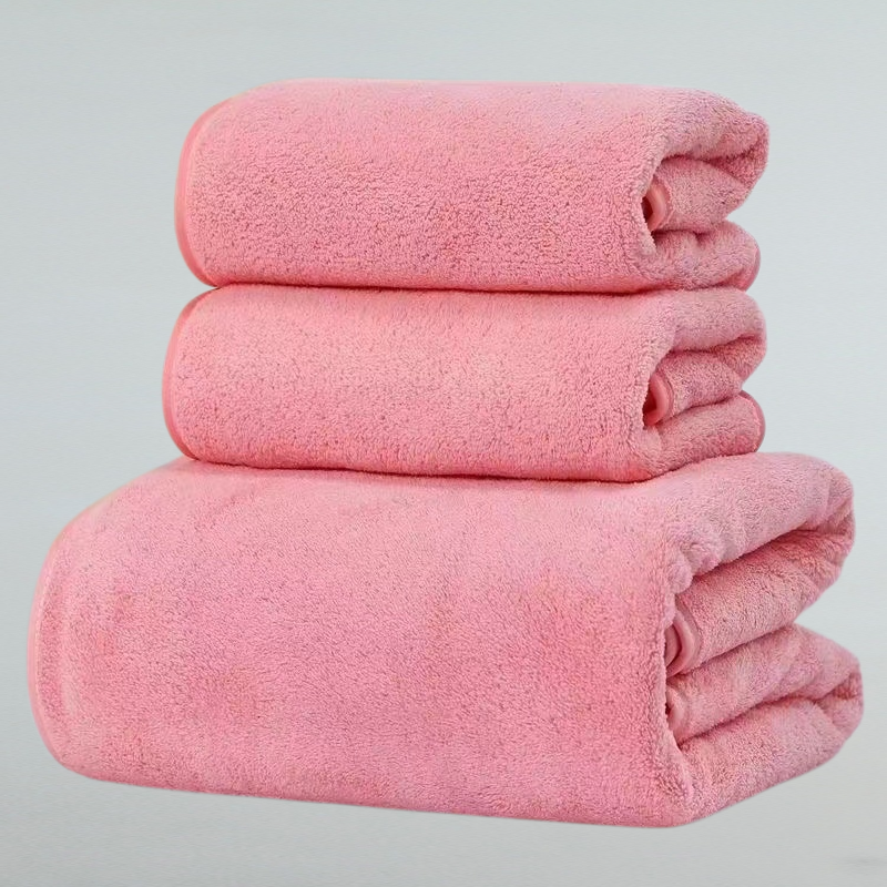 코랄 털 큰 수건