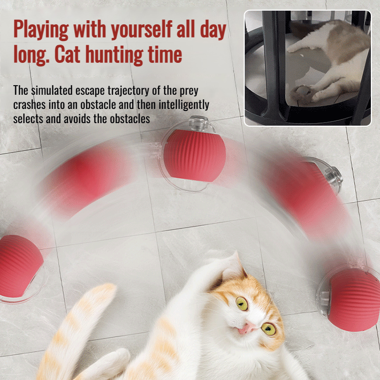 Intelligent Automatic Jumping Pet Toy Ball with Rope Teaser Toy Ball