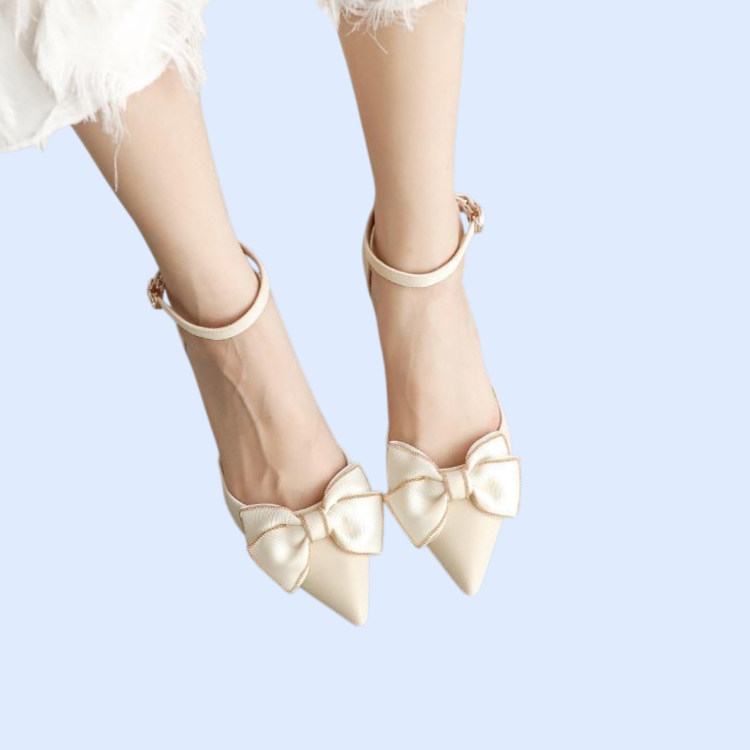 新しい蝶結びバックルスティレットカジュアル