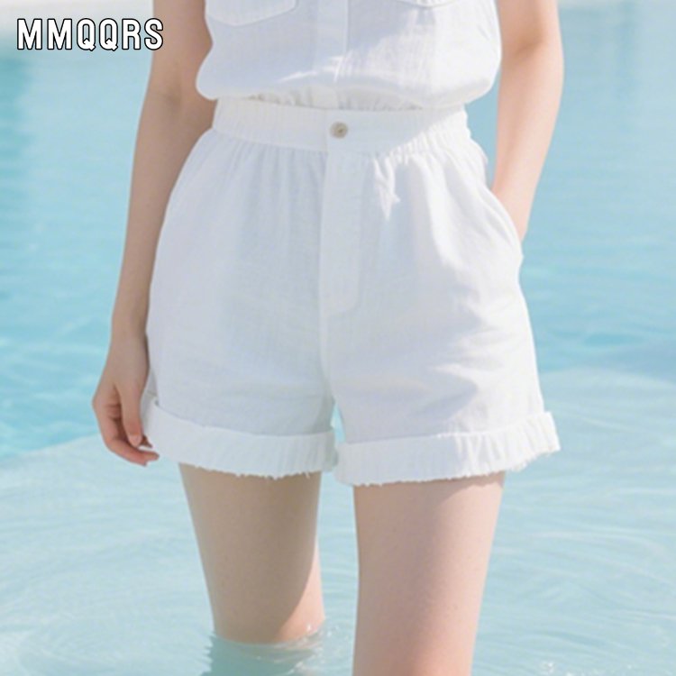 夏の新作カジュアルハイウエストパンツです