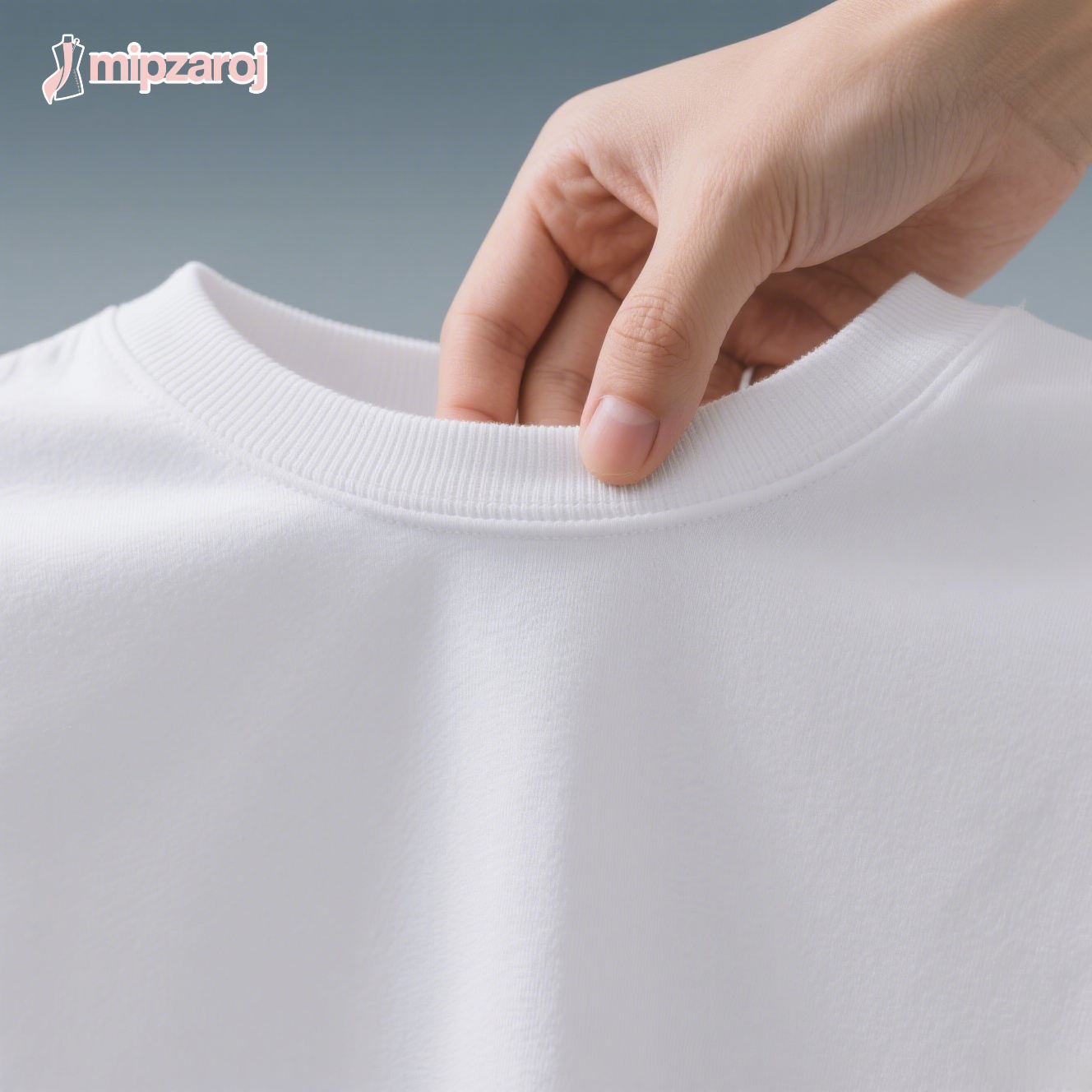 綿 100% の白い T シャツ