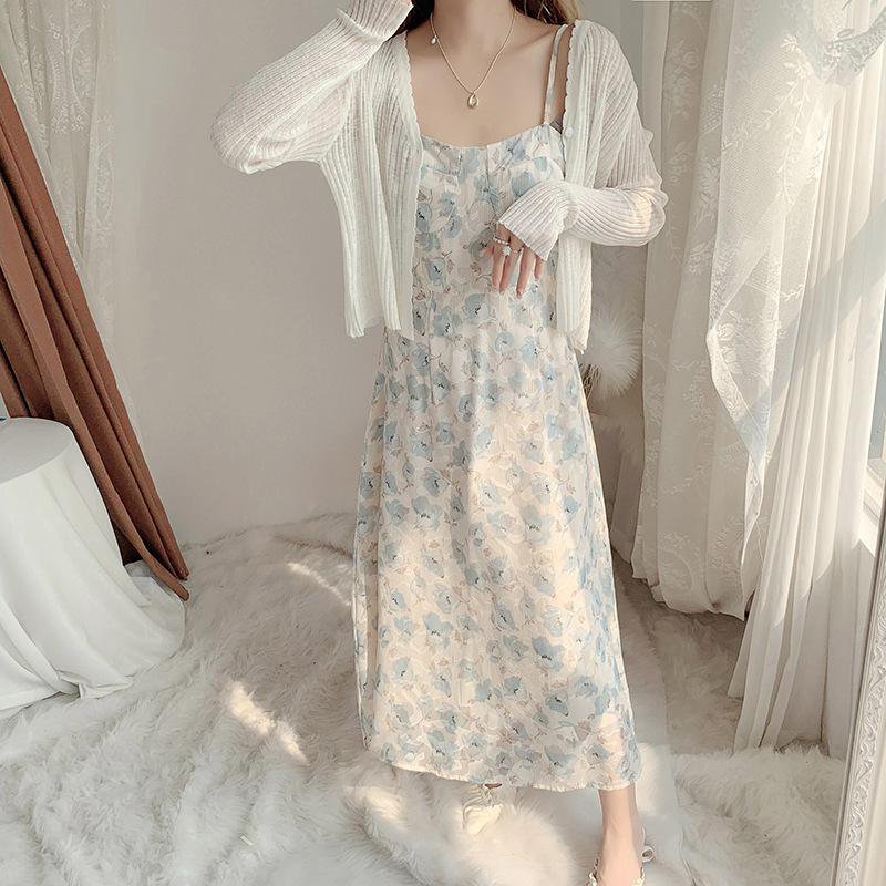 여성스러운 여름 가디건 블라우스 착장