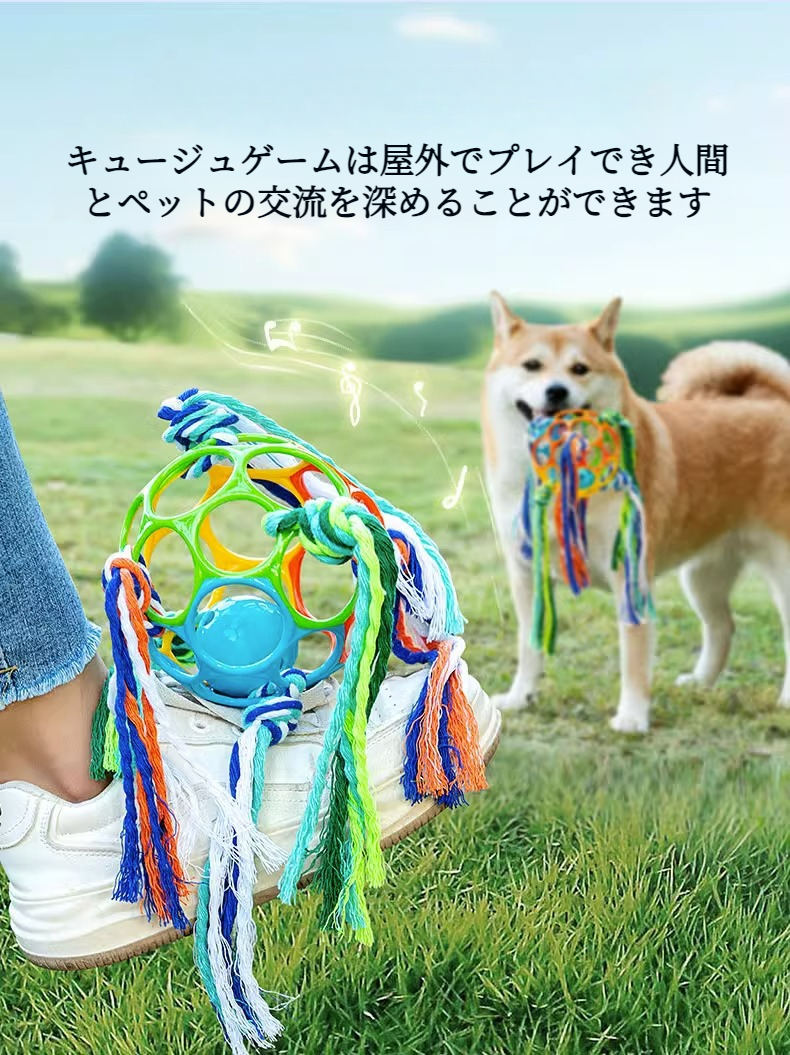 防噛設計の犬用サウンドベルおもちゃの詳細画像