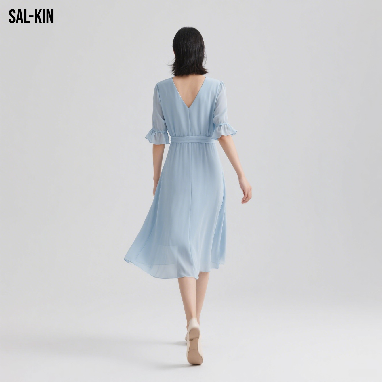 프리미엄 린넨 자수 드레스