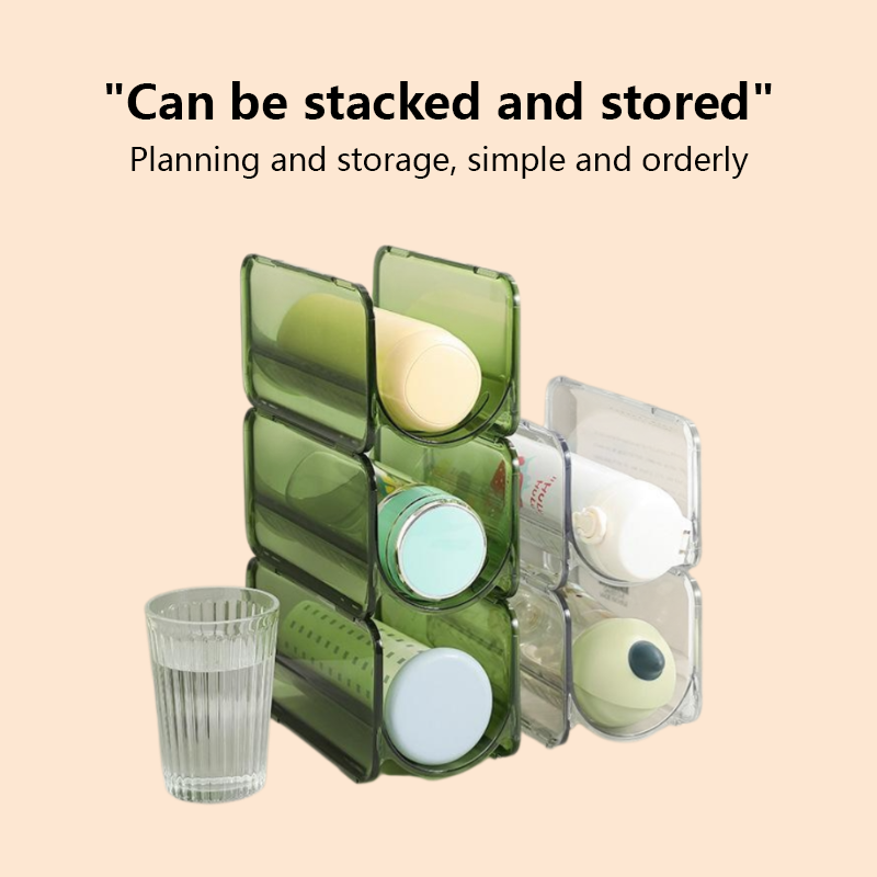 Water cup storage rack multi-layer transparent desktop can be stacked cup rack dustproof home insula