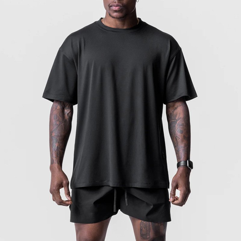 Kulatý výstřih, moderní sportovní, krátké rukávy