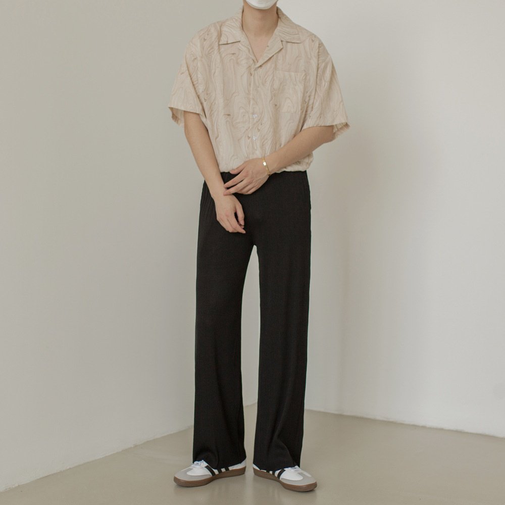 실키 잔꽃무늬 커플 셔츠 스타일링