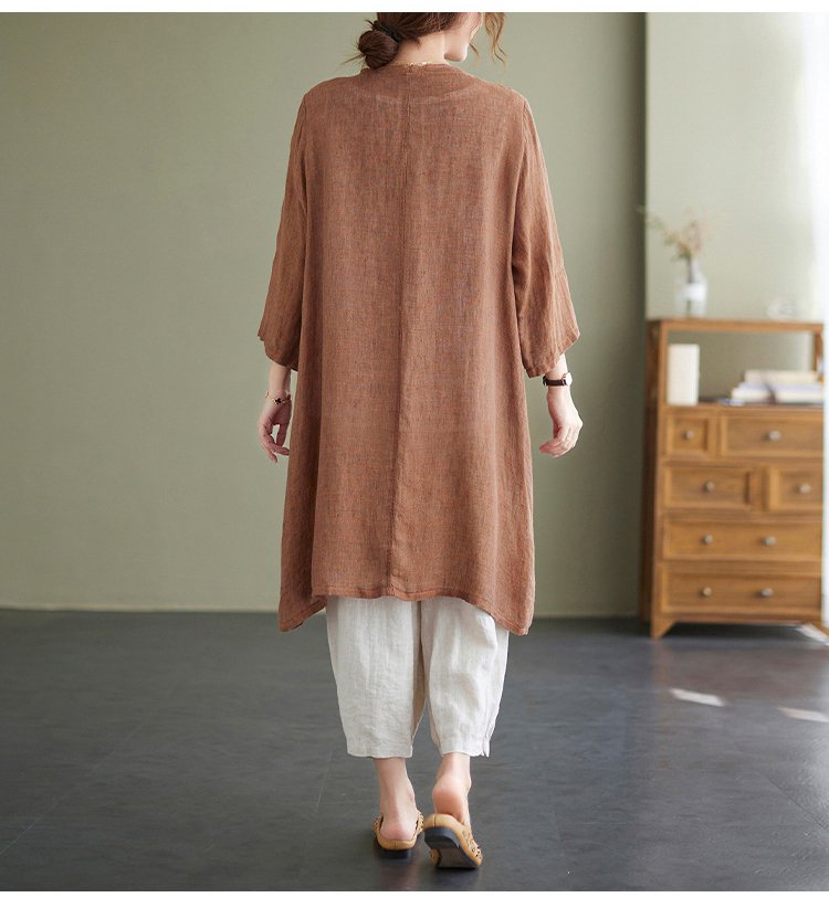 軽量で快適な冷感カーディガン袖部分