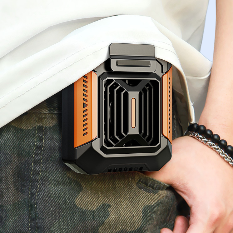 人間工学に基づいた全身冷却、3段階風力、防水仕様の腰掛けファン