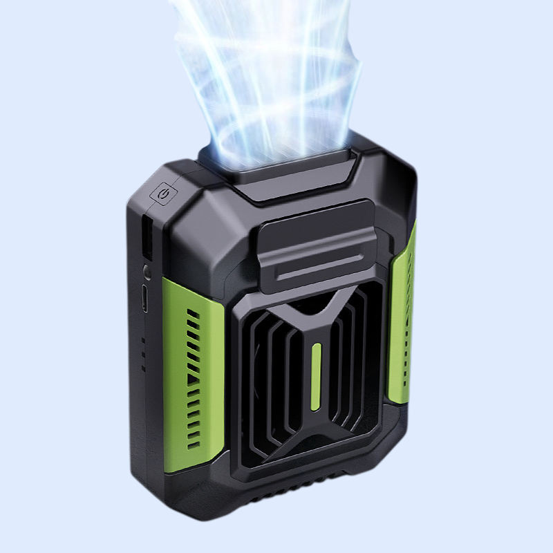 人間工学に基づいた全身冷却、3段階風力、防水仕様の腰掛けファン