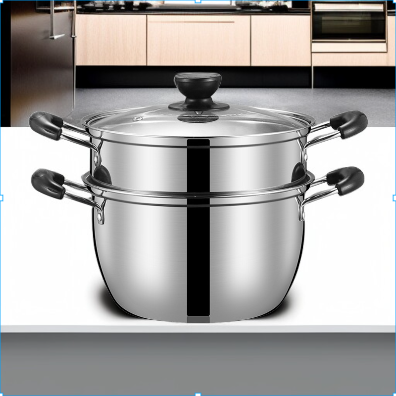 おすすめ商品：厚手のステンレス製スープ鍋、小型蒸し器、スープ鍋、家庭用お粥鍋、ノンスティックミルク鍋、ガス電磁調理器、通州