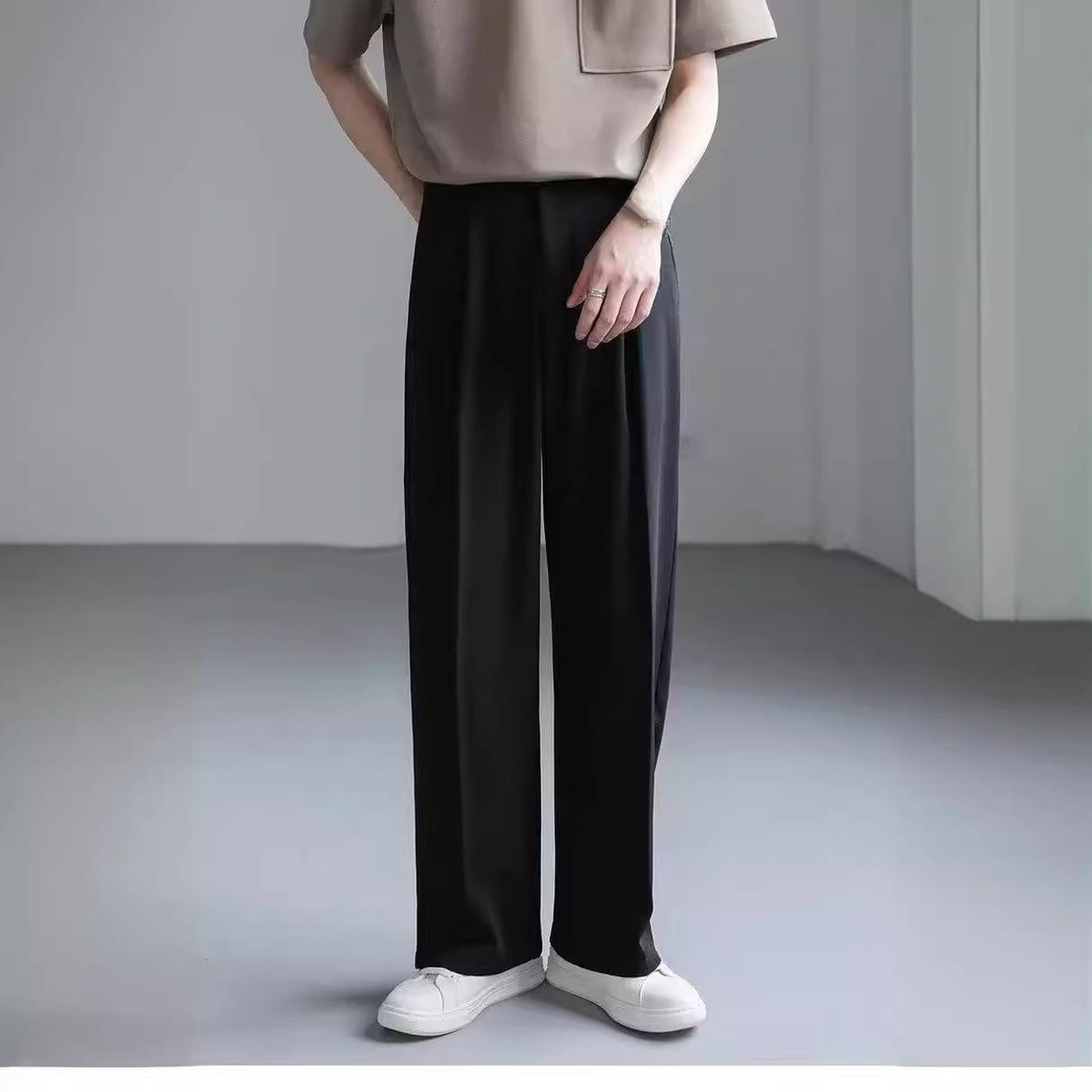 툭툭 캐주얼 정장바지 남성 일자핏 박시 트렌드 스트릿폭풍 남성 정장 바지 봄 패션