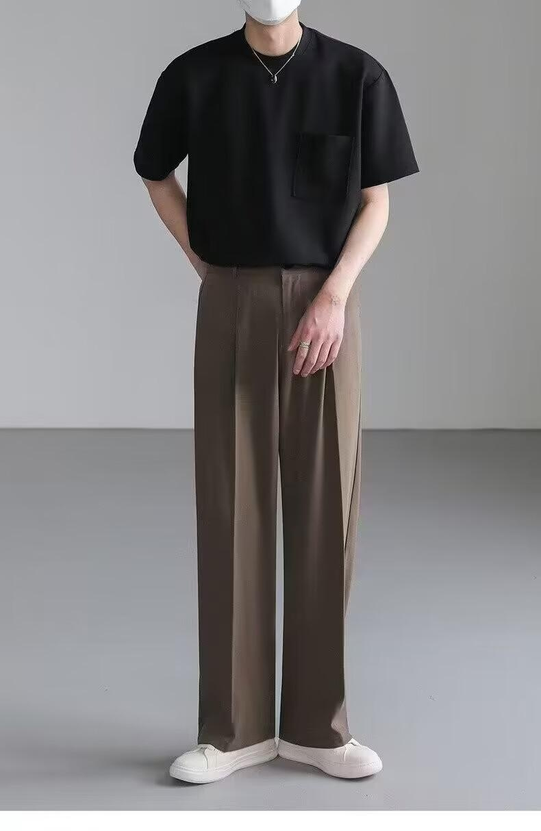 남성 트렌디 일자핏 바지 디테일