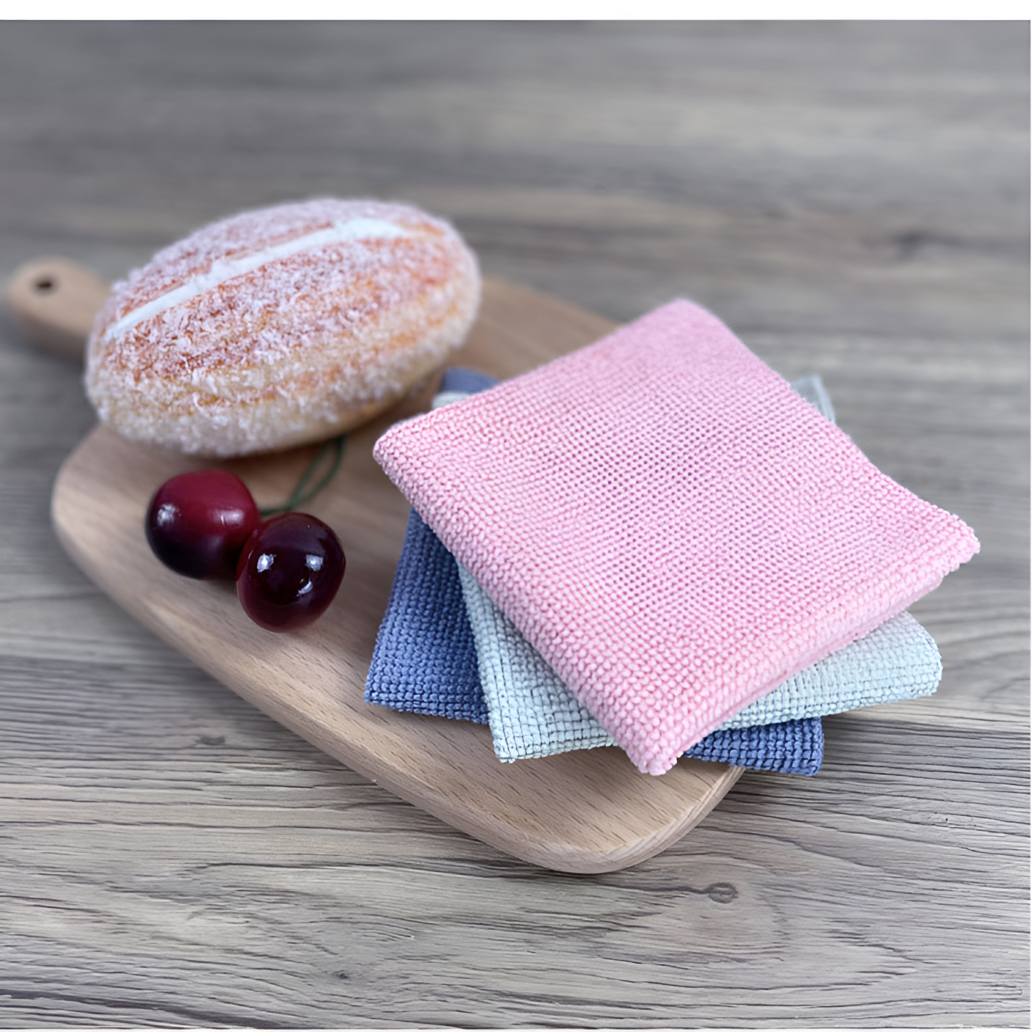 キッチンディッシュタオルは水を吸収し、糸くずが落ちません。使い捨てマイクロファイバー怠惰な雑巾、家庭用取り外し可能な雑巾。