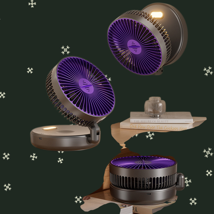 ナイト機能付き折りたたみ扇風機