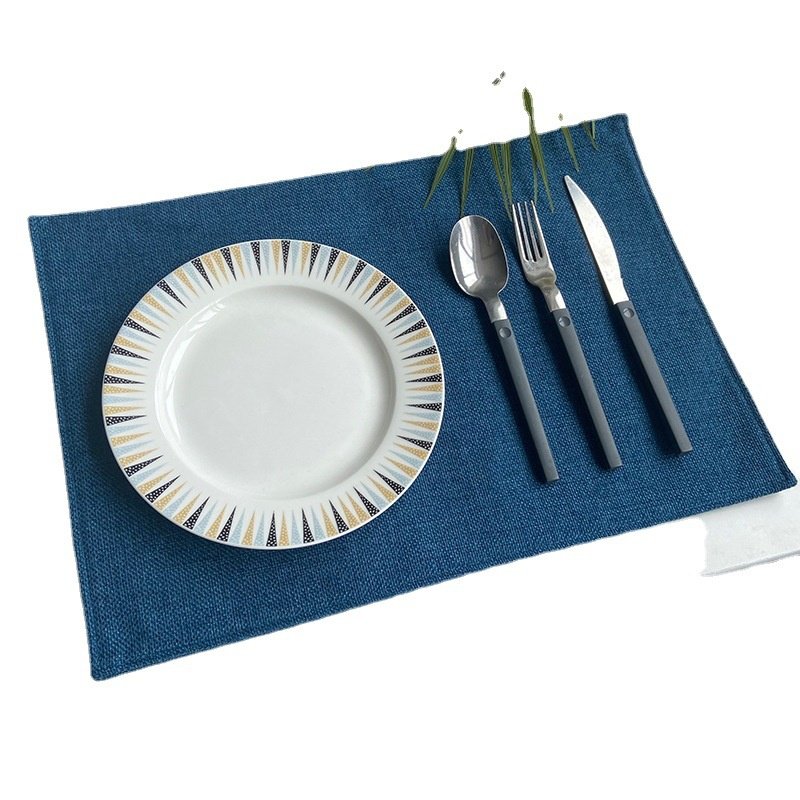 Double-layer imitation linen cloth placemats placemats hotel box insulation pad style home coasters