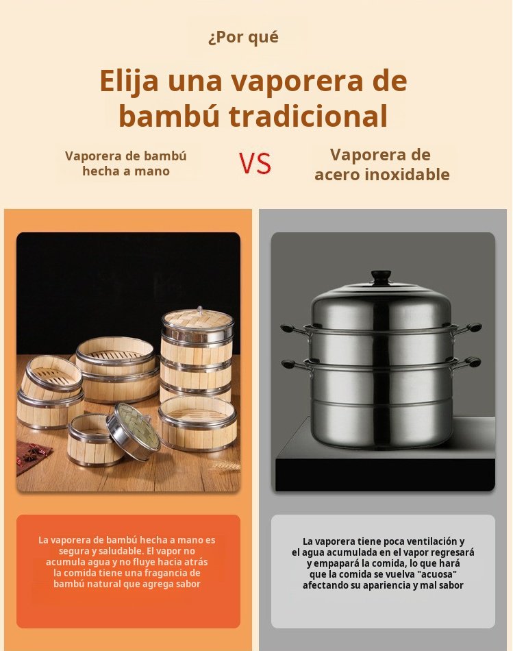 Mini vaporizador de bambú con rejilla completa