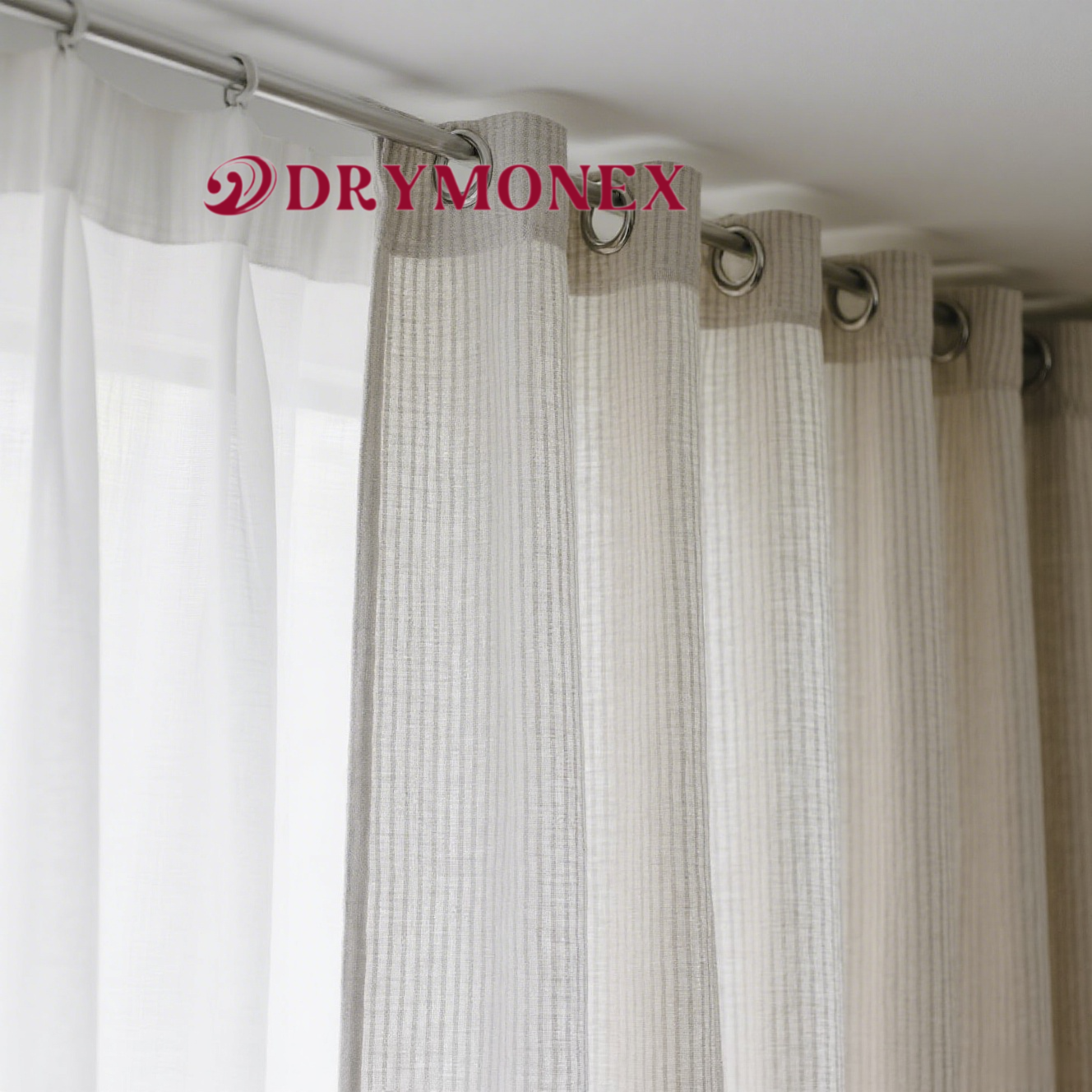 高品質な天然素材リネンカーテンの柔らかな風合い