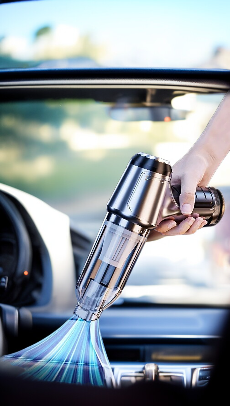 Aspirador portátil para limpieza de interiores de coche