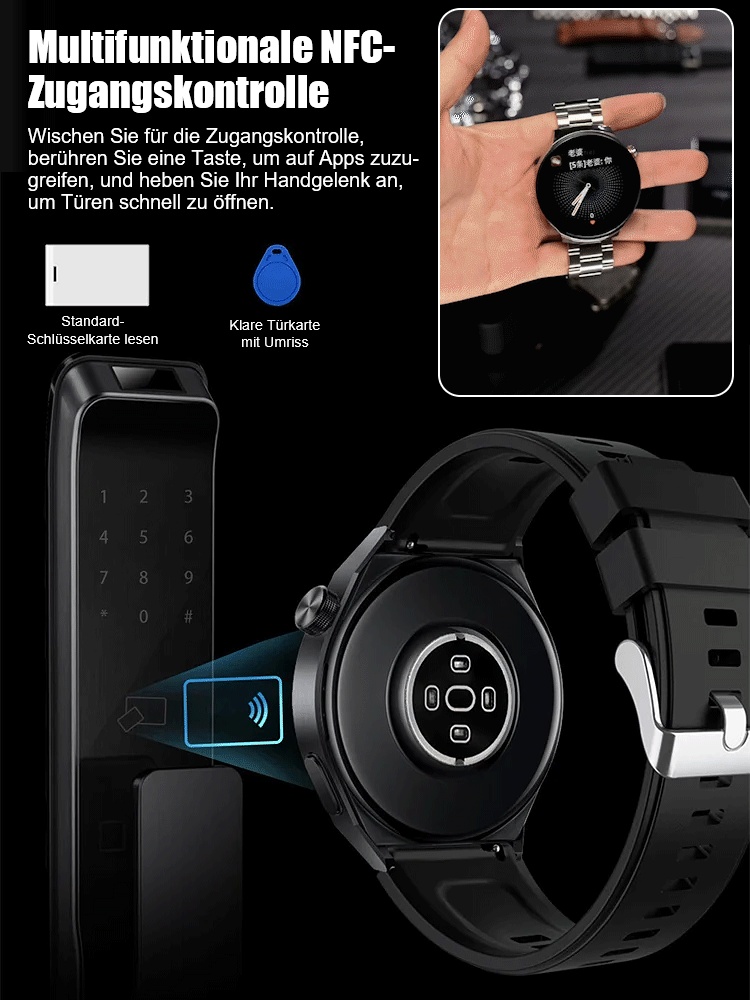 Blutzuckeruhr mit Stahlband