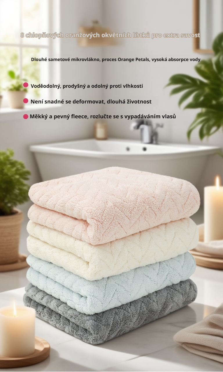 Detail struktury rychleschnoucího savého ručníku