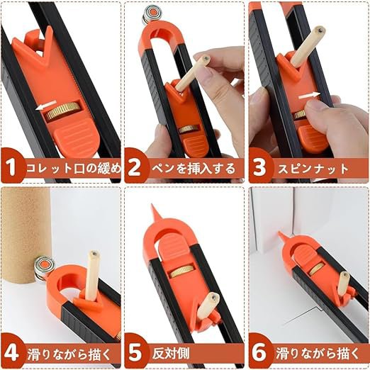 アンビル部分で金属を加工する様子